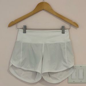 Lululemon White speed up short